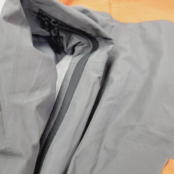 Marker Men's Orange Grey Gore-Tex Long Sleeve Full Zip Windbreaker Jacket Size L - Picture 6 of 15